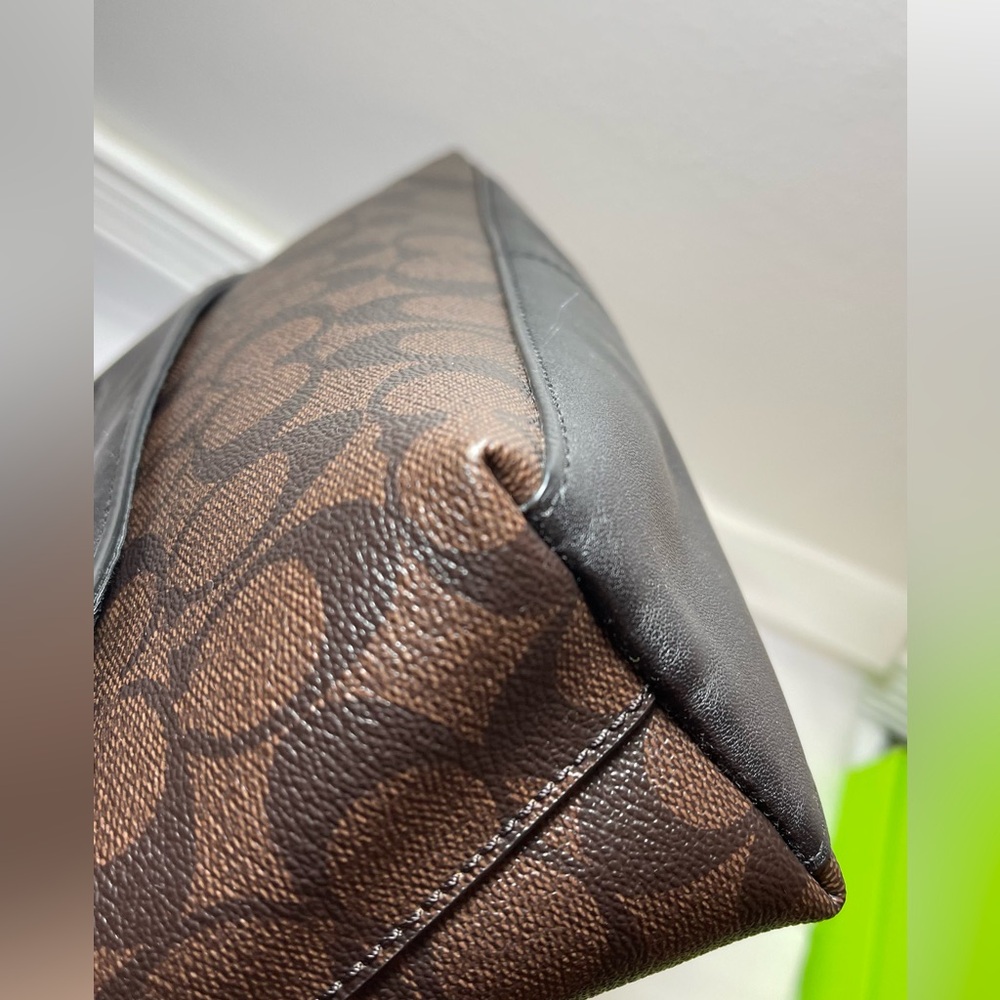 Coach Two-Tone Black and Brown Messenger Bag - Picture 9 of 14